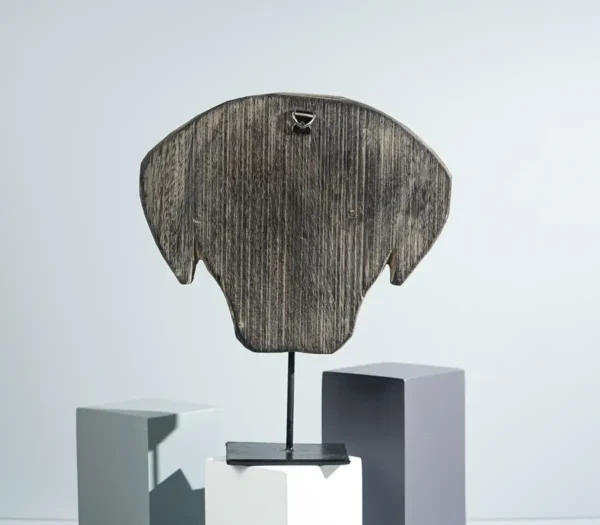 Dog Face of Timor Wall Art, Dog on Stand, Wood Carving - Image 3