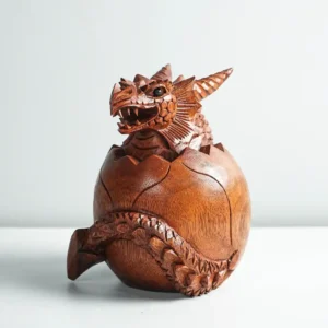 Newborn Dragon Sculpture, Baby Dragon, Egg, Mystical Animal