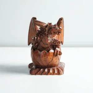 Newborn Dragon Sculpture, Baby Egg, Mystical Animal