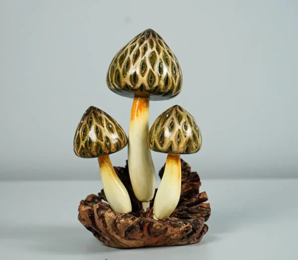 Wild Morel Mushroom Sculpture, Brown Mushroom, Forest, Sculpture - Image 3