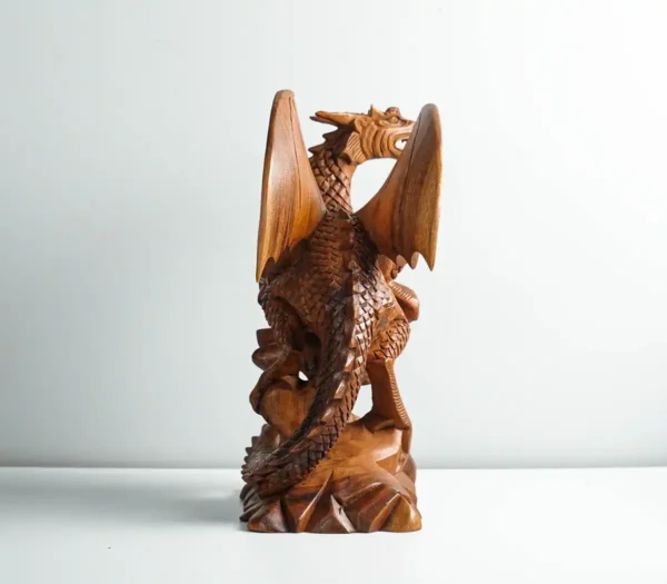 Wooden Dragon Statue, Unique Sculpture, Chinese Dragon - Image 2