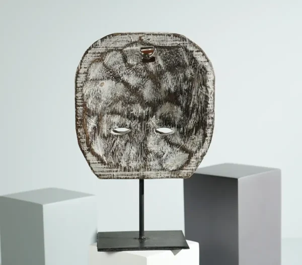 Wooden Traditional Mask Wall Decor, Mask on Stand, Statue - Image 2