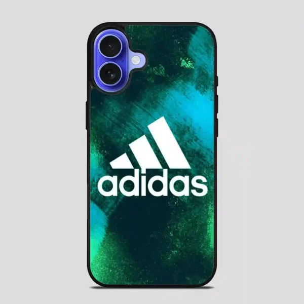 Adidas Green Galaxy iPhone 16 Case