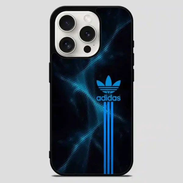 Adidas Logo Art Blue iPhone 15 Pro Max Case