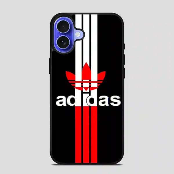 Adidas Logo Read Black Simple iPhone 16 Case