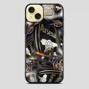 Arsenal Football Club Collage Gold iPhone 15 Plus Case