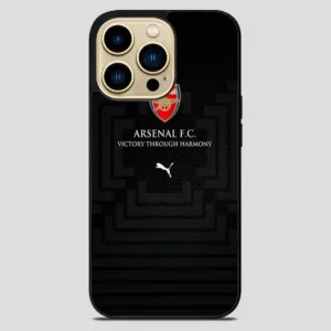 Arsenal Football Club Victory Through Harmony iPhone 14 Pro Max Case