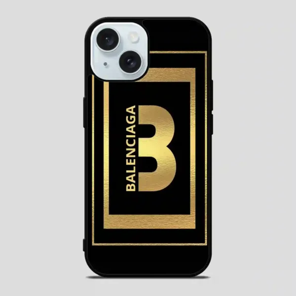 Balenciaga Golden iPhone 15 Case