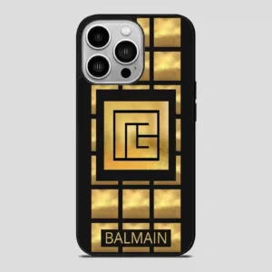 Balmain Paris Golden iPhone 14 Pro Case