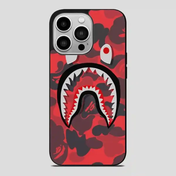 Bape Shark Red iPhone 14 Pro Case