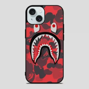Bape Shark Red iPhone 15 Case