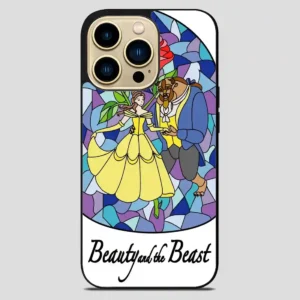 Beauty And The Beast Stayned Glass iPhone 14 Pro Max Case