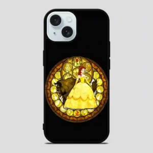 Belle Stained Glass Disney Princess iPhone 15 Case