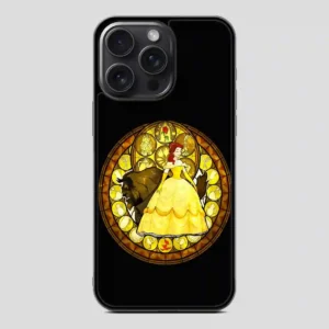 Belle Stained Glass Disney Princess iPhone 15 Pro Case