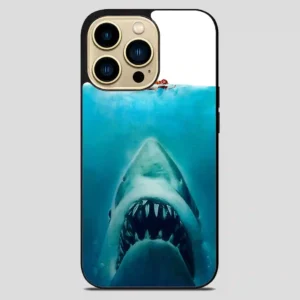Big White Shark Swim In Sea iPhone 14 Pro Max Case