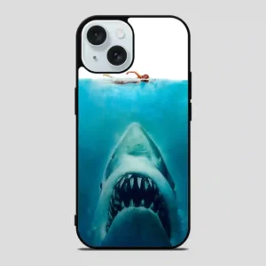 Big White Shark Swim In Sea iPhone 15 Case