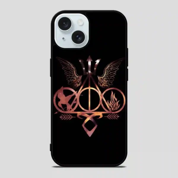 Books Divergent Harry Potter Percy Jackson Hunger Games Mortal Instruments iPhone 15 Case