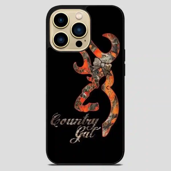 Browning Deer Camo Glitter iPhone 14 Pro Max Case