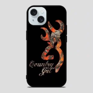 Browning Deer Camo Glitter iPhone 15 Case