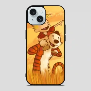 Calvin And Hobbes Friends Funny iPhone 15 Case