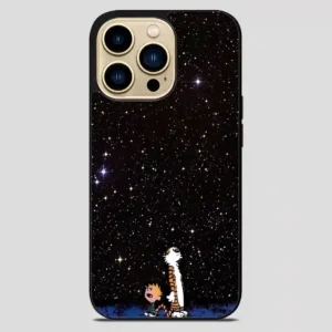 Calvin And Hobbes Galaxy iPhone 14 Pro Max Case