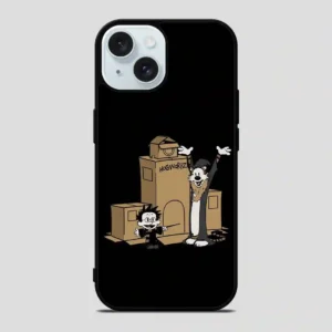 Calvin And Hobbes Harry Potter Hogwartz iPhone 15 Case