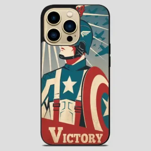 Captain America Retro Poster iPhone 14 Pro Max Case