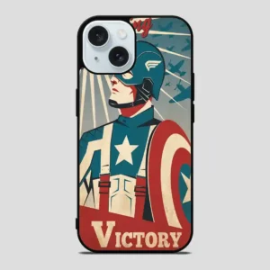 Captain America Retro Poster iPhone 15 Case