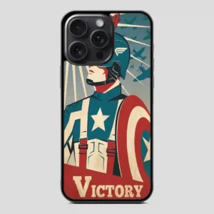 Captain America Retro Poster iPhone 15 Pro Case