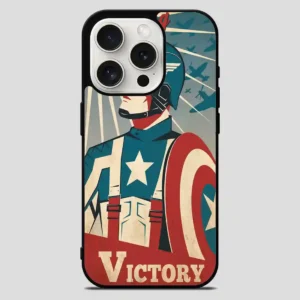 Captain America Retro Poster iPhone 15 Pro Max Case