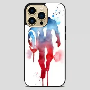 Captain America Water Color iPhone 14 Pro Max Case