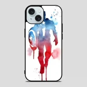 Captain America Water Color iPhone 15 Case