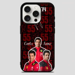 Carlos Sainz Ferrari iPhone 15 Pro Max Case