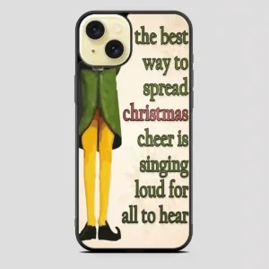 Christmas Elf Quote iPhone 15 Plus Case
