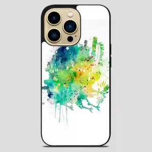 Studio Ghibli Howl?S Moving Castle Watercolor iPhone 14 Pro Max Case