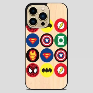Superhero Cupcake Circles iPhone 14 Pro Max Case