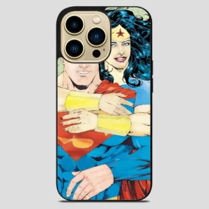 Superman And Wonder Woman Retro iPhone 14 Pro Max Case