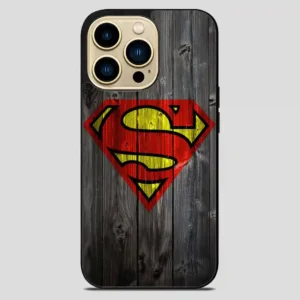 Superman Logo In Wood iPhone 14 Pro Max Case