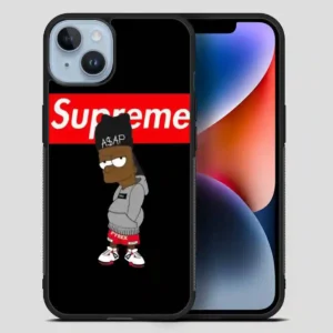 Supreme Bart Simpson Asap Rocky iPhone 14 Plus Case