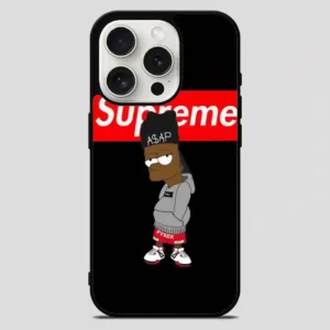 Supreme Bart Simpson Asap Rocky iPhone 15 Pro Max Case