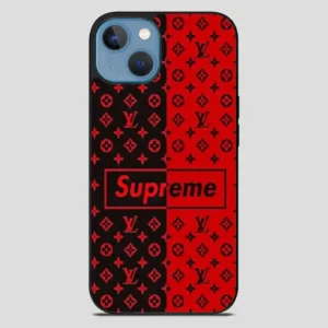 Supreme Black Red iPhone 13 Case