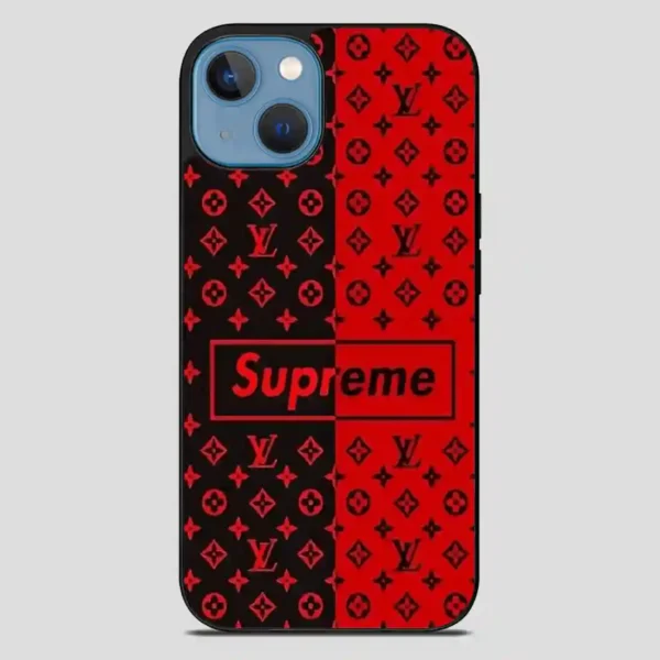 Supreme Black Red iPhone 13 Case