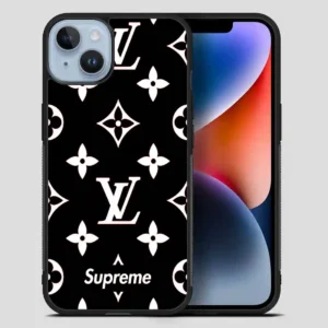 Supreme Gift Louis Vuitton Black iPhone 14 Plus Case