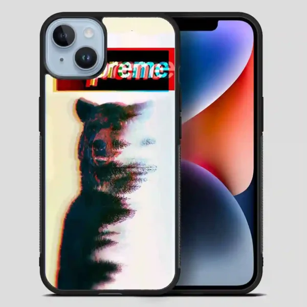 Supreme Logo Cat iPhone 14 Plus Case