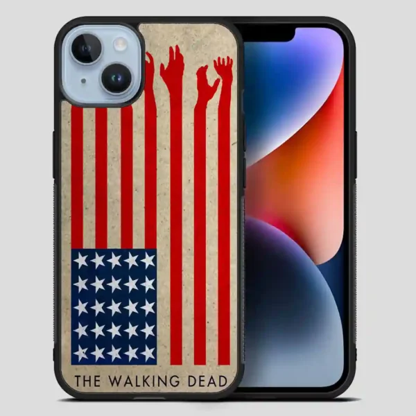 The Walking Dead America Flag iPhone 14 Plus Case