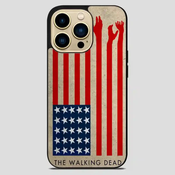 The Walking Dead America Flag iPhone 14 Pro Max Case