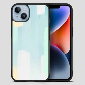 These Cool Toned Brush Strokes iPhone 14 Plus Case