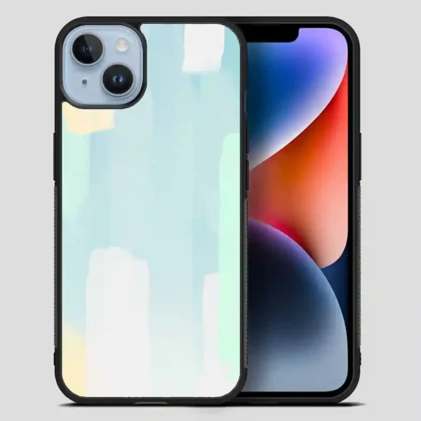 These Cool Toned Brush Strokes iPhone 14 Plus Case