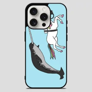 Unicorn Swimming With Narwal iPhone 15 Pro Max Case
