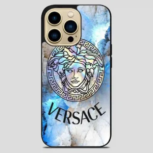 Versace Blue Art iPhone 14 Pro Max Case